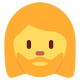 woman-beard Emoji twitter
