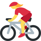 woman-biking Emoji twitter