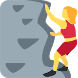 woman-climbing Emoji twitter