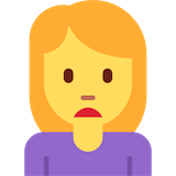 woman-frowning Emoji twitter