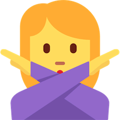 🙅‍♀️ Woman Gesturing NO Emoji on Twitter