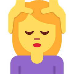 💆‍♀️ Mulher a receber uma massagem na cabeça Emoji nos Twitter