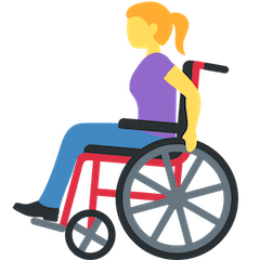 Женщина в ручном кресле-коляске Эмодзи в Twitter