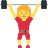 woman-lifting-weights Emoji twitter