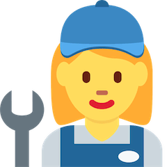 👩‍🔧 Woman Mechanic Emoji on Twitter