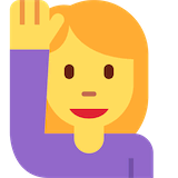 woman-raising-hand Emoji twitter