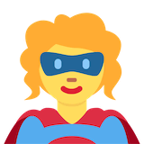 woman-superhero Emoji twitter