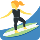 woman-surfing Emoji twitter