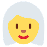 woman-white-haired Emoji twitter
