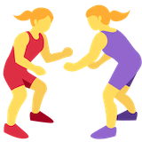 women-wrestling Emoji twitter