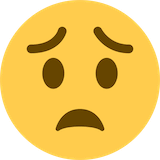 worried-face Emoji twitter