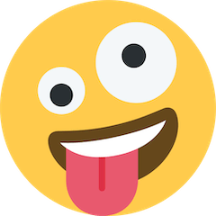 Faccina con espressione buffa Emoji Twitter