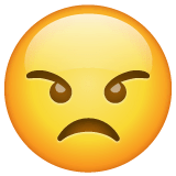 Verärgertes Gesicht Emoji WhatsApp