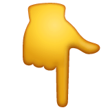 👇 Backhand Index Pointing Down Emoji on WhatsApp