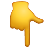 backhand-index-pointing-down Emoji whatsapp