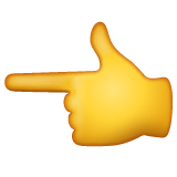 backhand-index-pointing-left Emoji whatsapp