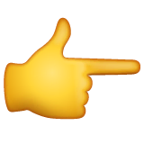backhand-index-pointing-right Emoji whatsapp