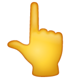 backhand-index-pointing-up Emoji whatsapp