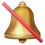 Bell With Slash Emoji on WhatsApp
