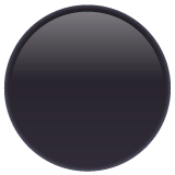 Círculo negro Emoji WhatsApp