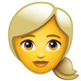 blond-haired-woman Emoji whatsapp