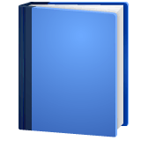 Livro escolar azul Emoji WhatsApp