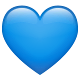 Corazón azul Emoji WhatsApp