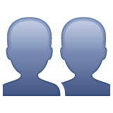 👥 Silhouette von zwei Personen Emoji auf WhatsApp
