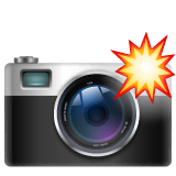 Camera With Flash Emoji on WhatsApp