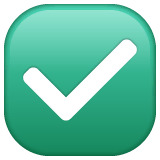 check-mark-button Emoji whatsapp