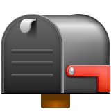 Geschlossener Briefkasten mit Fahne unten Emoji WhatsApp