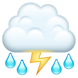cloud-with-lightning-and-rain Emoji whatsapp