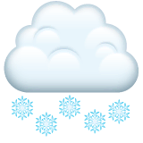 Wolke mit Schnee Emoji WhatsApp