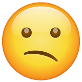 Cara com expressão confusa Emoji WhatsApp