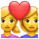 Couple With Heart: Woman, Woman on WhatsApp