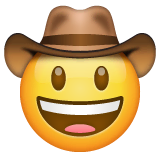 cowboy-hat-face Emoji whatsapp
