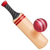 🏏 Mazza e pallina da cricket Emoji su WhatsApp