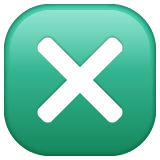 cross-mark-button Emoji whatsapp