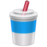 Cup With Straw Emoji on WhatsApp