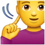 Hombre sordo Emoji WhatsApp