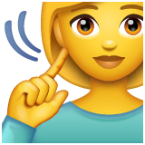 deaf-woman Emoji whatsapp