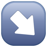 down-right-arrow Emoji whatsapp