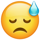 😓 Downcast Face With Sweat Emoji on WhatsApp