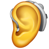 Ohr mit Hörgerät Emoji WhatsApp