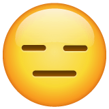 Expressionless Face Emoji on WhatsApp