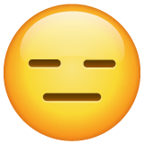 expressionless-face Emoji whatsapp