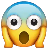 Face Screaming in Fear Emoji on WhatsApp
