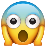 face-screaming-in-fear Emoji whatsapp