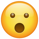 Face With Open Mouth Emoji on WhatsApp