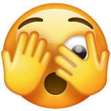 face-with-peeking-eye Emoji whatsapp
